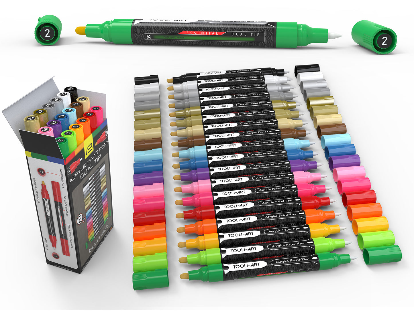 18 pcs Acrylic Paint Markers, Water-based Acrylic Ink Pens Set Acrylic Paint  Pens, Fine Tip Paint Pens Acrylic Markers Set - AliExpress
