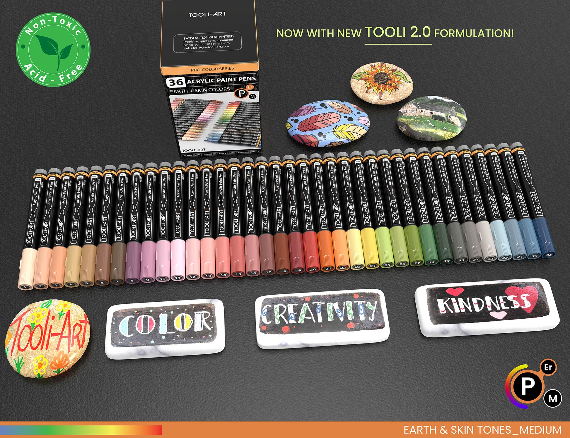 28 Southwestern Colors Acrylic Paint Pens Studio Color Series Markers Set 3mm Medium Tip, Rock Painting, Glass, Mugs, Wood, Metal, Canvas, DIY