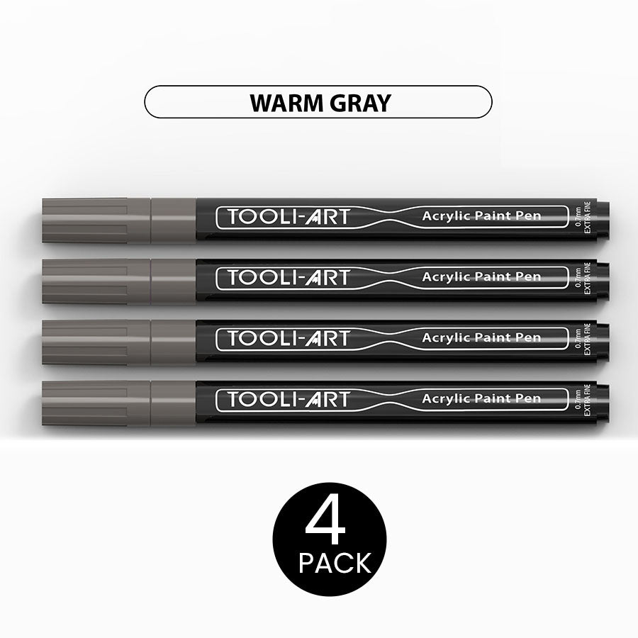 Acrylic Paint Pens 0.7mm EXTRA-FINE Tip: 4-Pack, Your Choice of Any 1 Color